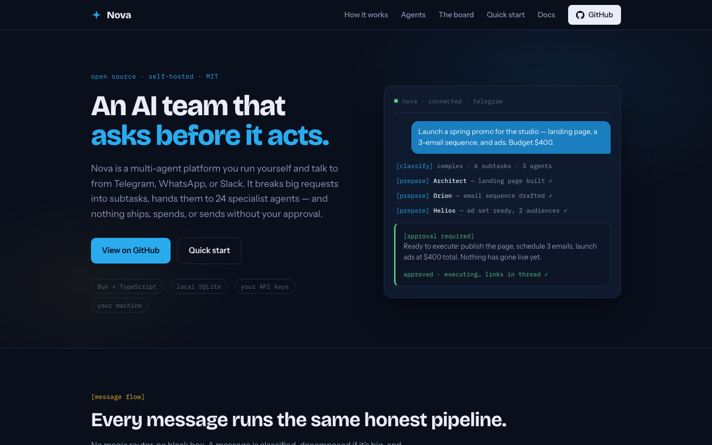 Nova website